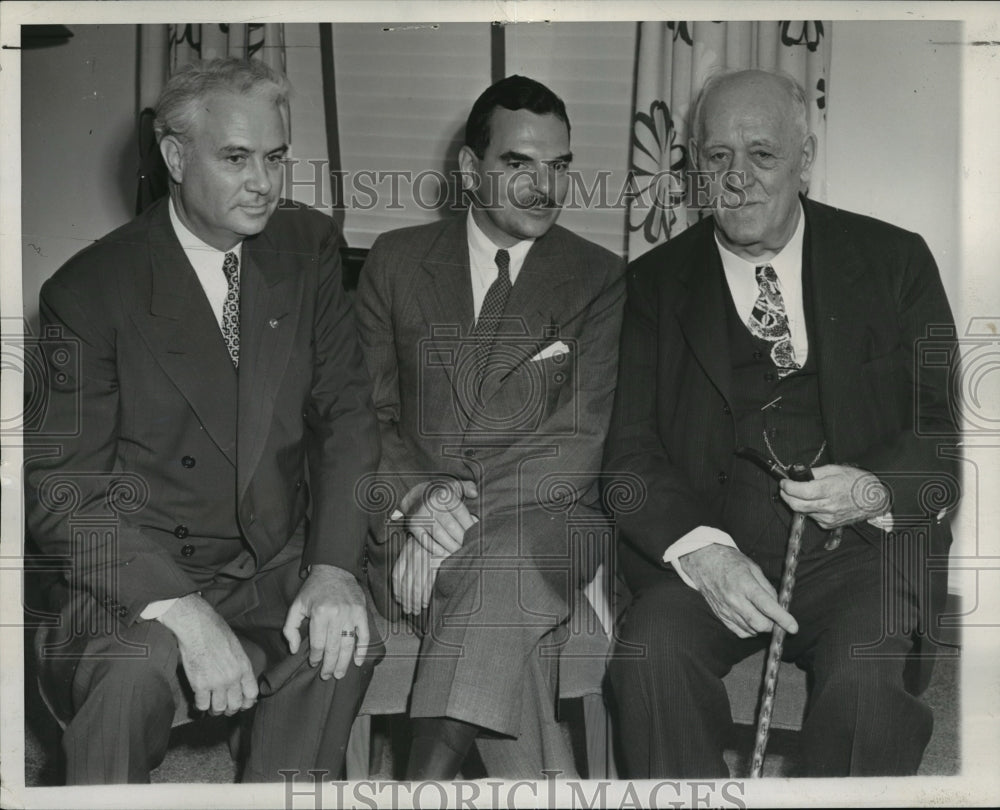 1944 Press Photo Walter S. Goodland, Thomas E. Dewey and John W. Bricker - Historic Images