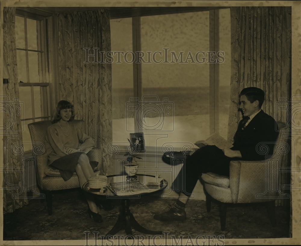 1941 Press Photo Ruth Ann and David Cunningham, twins of Mr. and Mrs. Cunningham-Historic Images