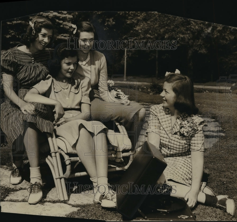 1939 Press Photo Dardy Christy, Judy Caldwell, Anice Ridall, Betty Alice Friend - Historic Images