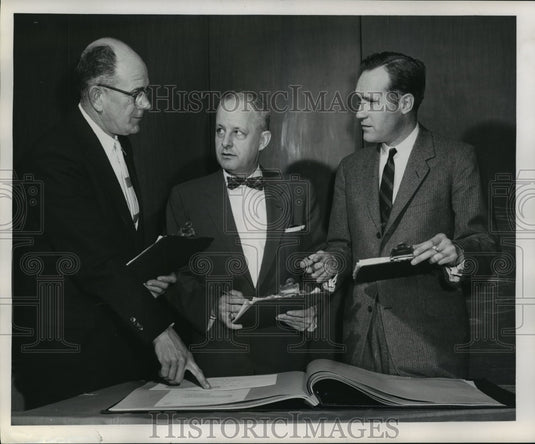 1957 Press Photo 1956 Brand name Retailer of the year judges - mja16815 - Historic Images