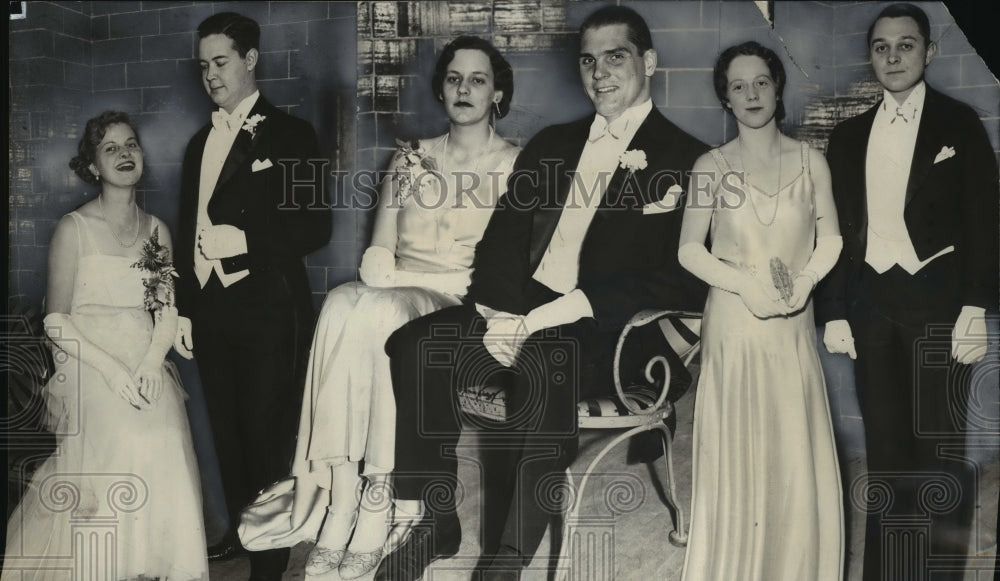 1930 Press Photo Elizabeth Schroeder, Kimball Carhart, Miss Thekla Brunder - Historic Images