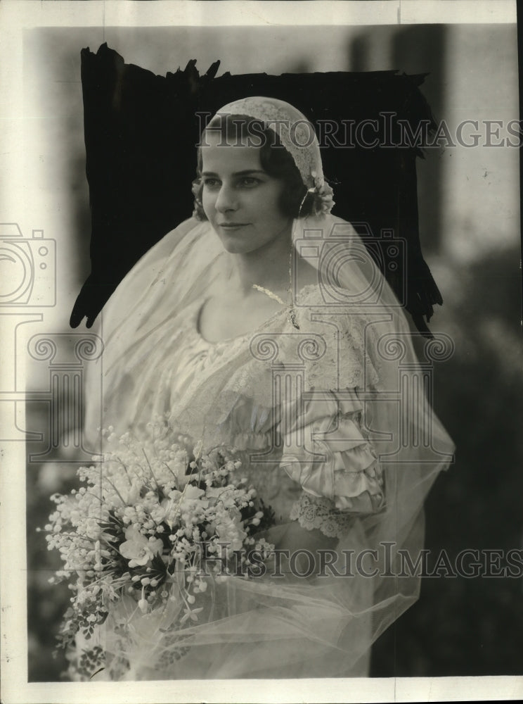1932 Press Photo Mrs Edward J Brumder was Miss Marion Briggs before her marriage - Historic Images
