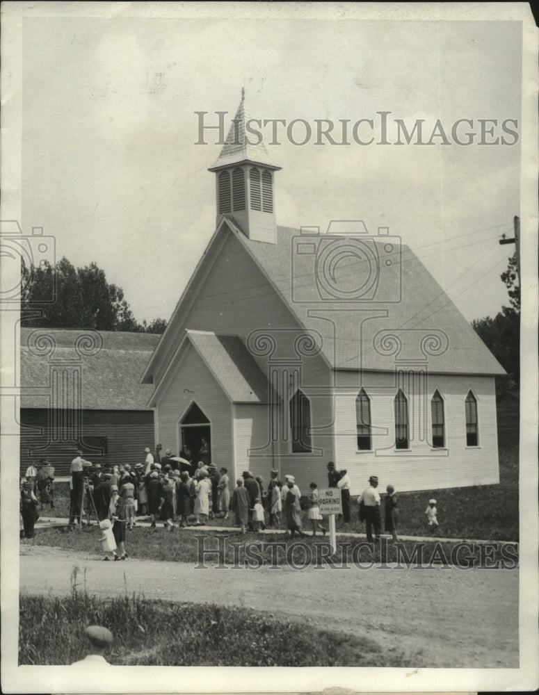 1928 Press Photo Congregational Church at Brule, Wisconsin - mja17423-Historic Images