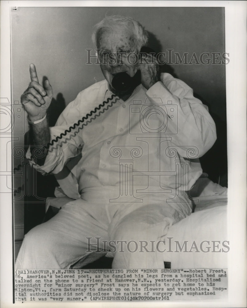 1961 Press Photo Robert Frost, America's beloved poet - mja18353 - Historic Images