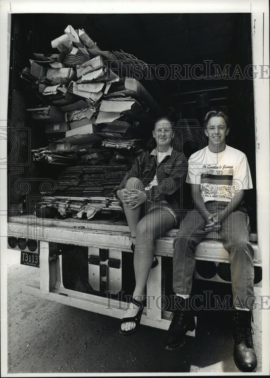 1992 Press Photo Ivy Furrer & Zac Calvelli, members of Appalachia Service Proj - Historic Images