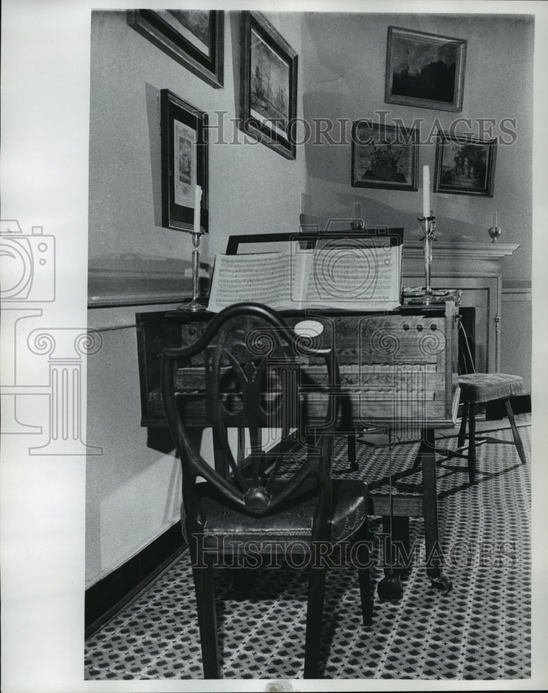 1975 Press Photo Interior of the George Washington&#39;s in Mt Vernon - mja19330-Historic Images