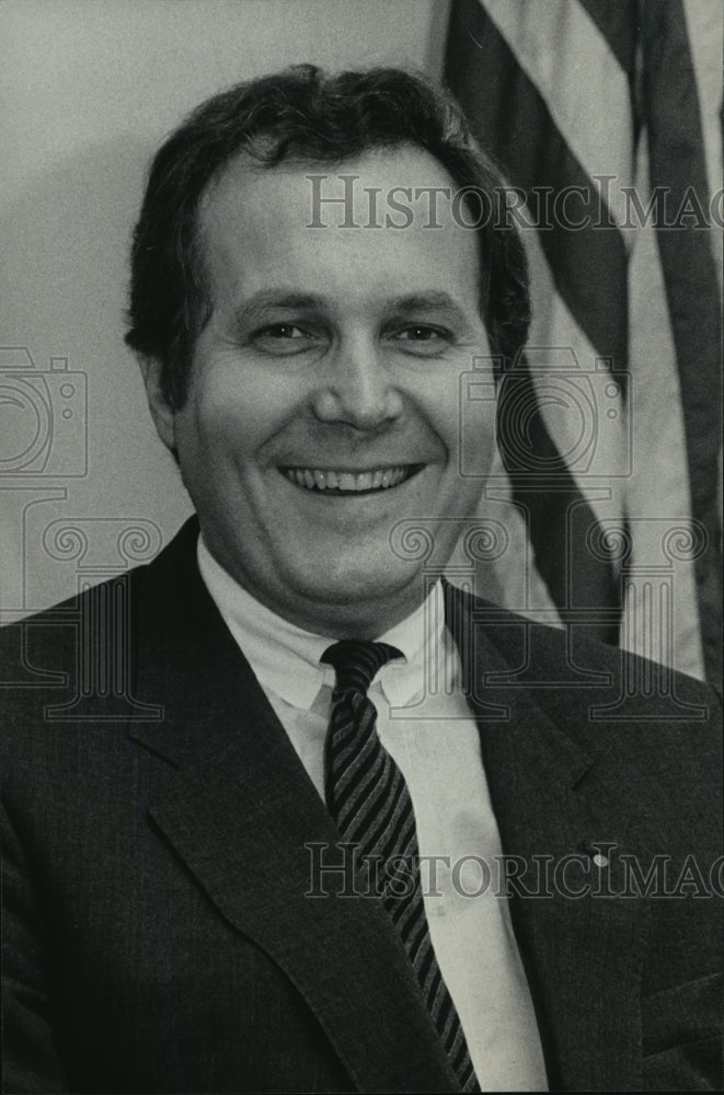 1984 Press Photo Thomas Wagner, candidate for Mayor of Zurich, Switzerland - Historic Images