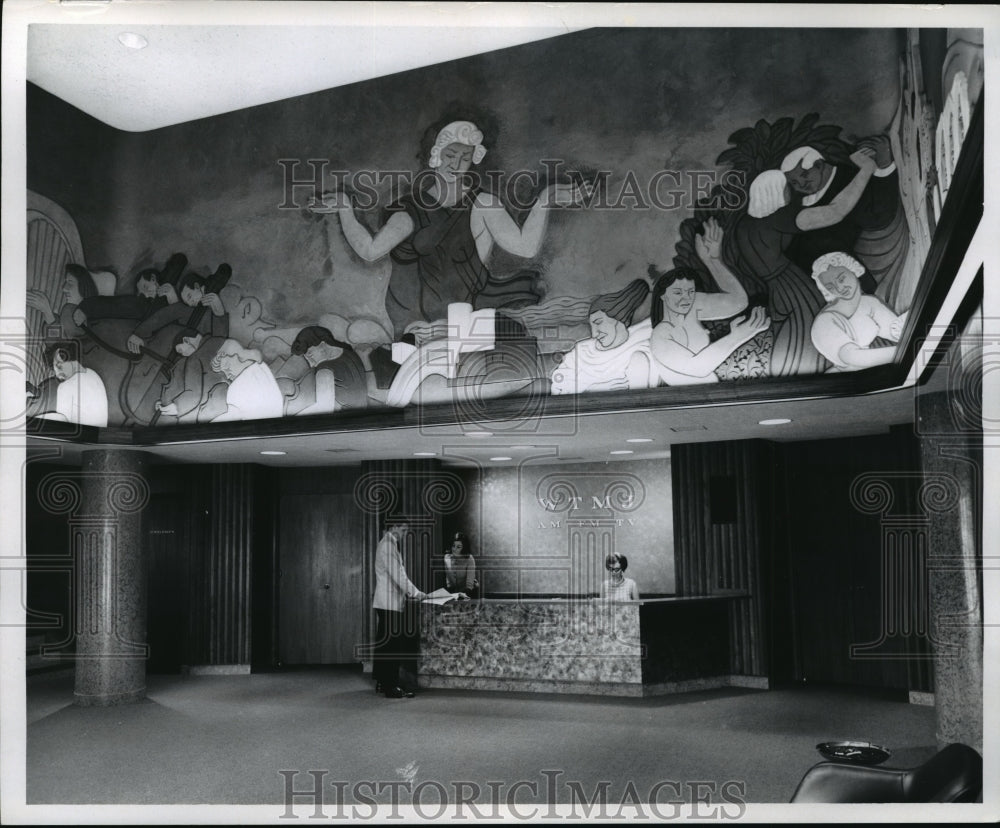 1966 Press Photo Radio City Lobby, WTMJ etc - Radio City - Interior - mja20002-Historic Images