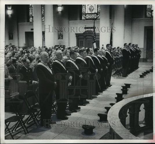 1952 Press Photo Msgr. James E. Kelly delivered sermon at Knights of Columbus - Historic Images