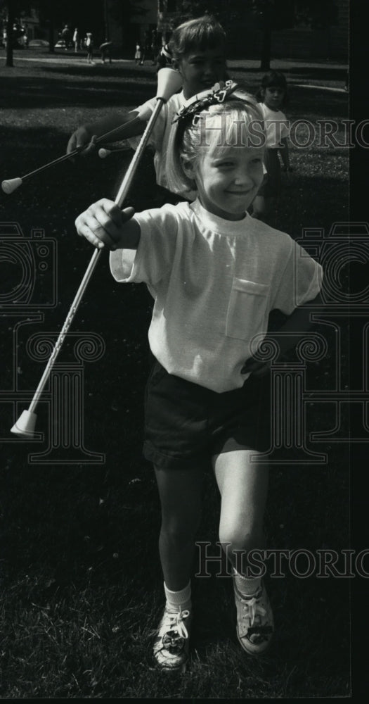 1992 Holly Schilling practices in Cutler Park - Historic Images