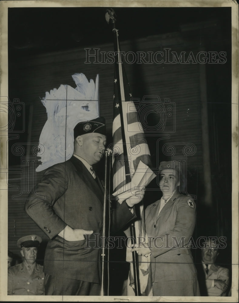 1943 Press Photo Dedication ceremonies for new West Allis blood procurement Ctr - Historic Images