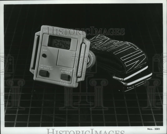 1984 Press Photo The Ski & Cycle stopwatch of the West Bend Co-microcomputer - Historic Images