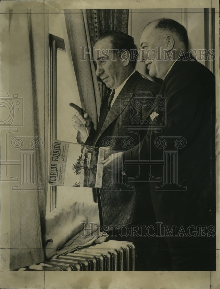 1936 Press Photo American Assn. Pres. George Trautman with Henry Bendinger - Historic Images