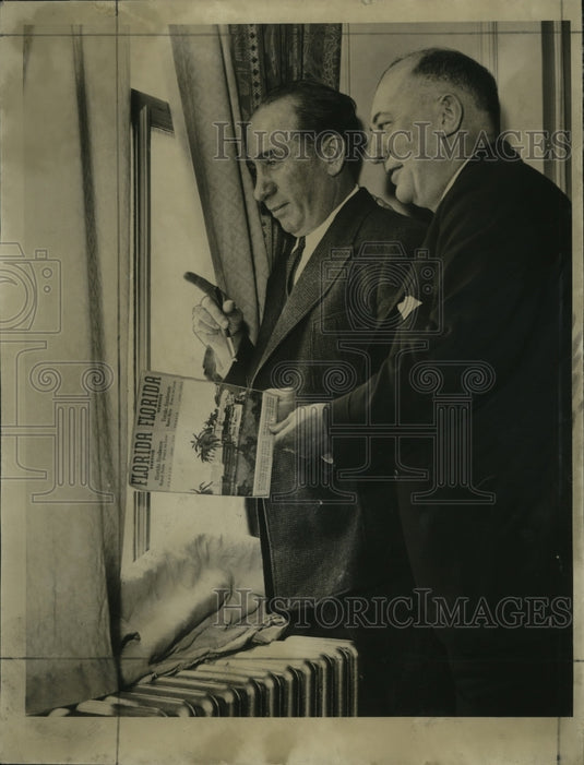 1936 Press Photo American Assn. Pres. George Trautman with Henry Bendinger - Historic Images