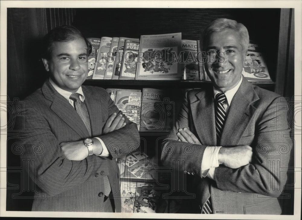 1984 Press Photo William O. Nahikian and Joseph A. Marino of Western Publishing - Historic Images