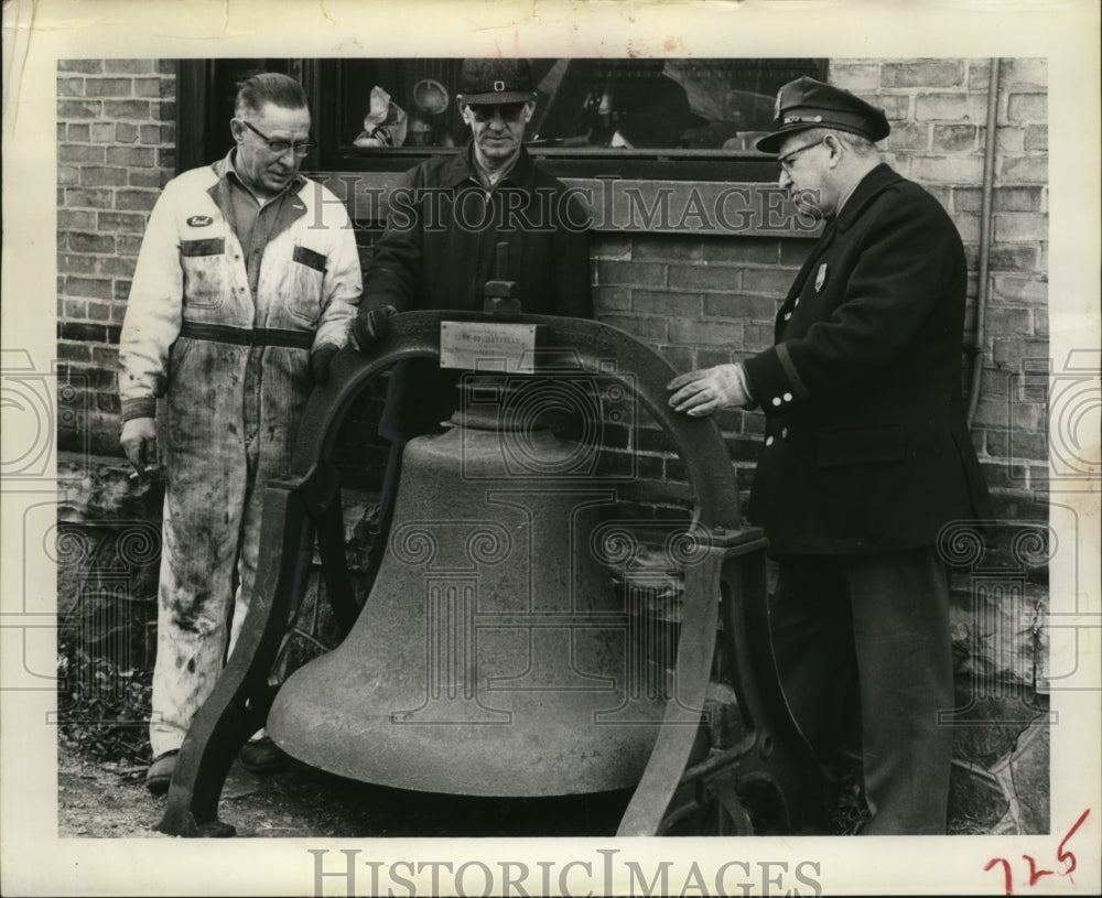 1951 Press Photo Mayville Retires Old Curfew Bell - mja24304 - Historic Images