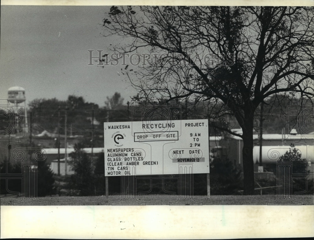 1982 Press Photo Waukesha, WI recycling location proposed by Joe Vitale - Historic Images