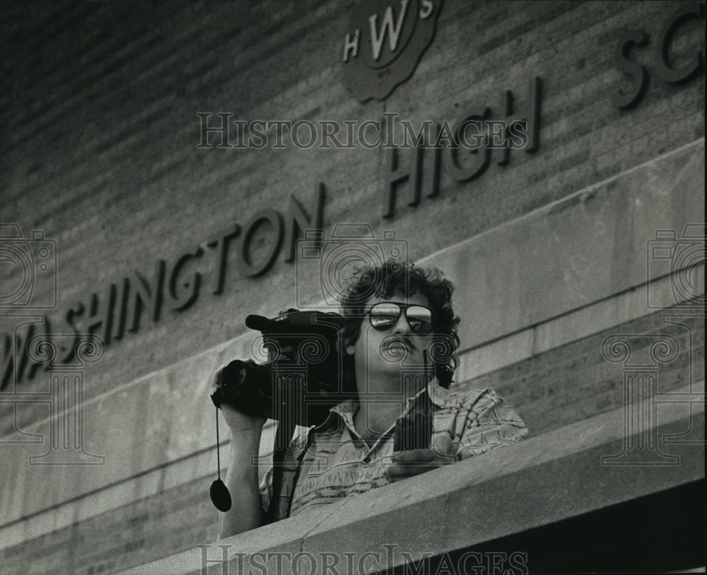 1992 School Safety Aide Kevin McDonald Videos At Washington High - Historic Images
