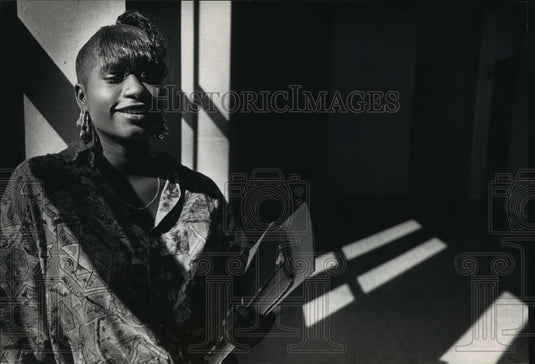 1992 Washington High School Student Delisa Scales After Final Bell - Historic Images