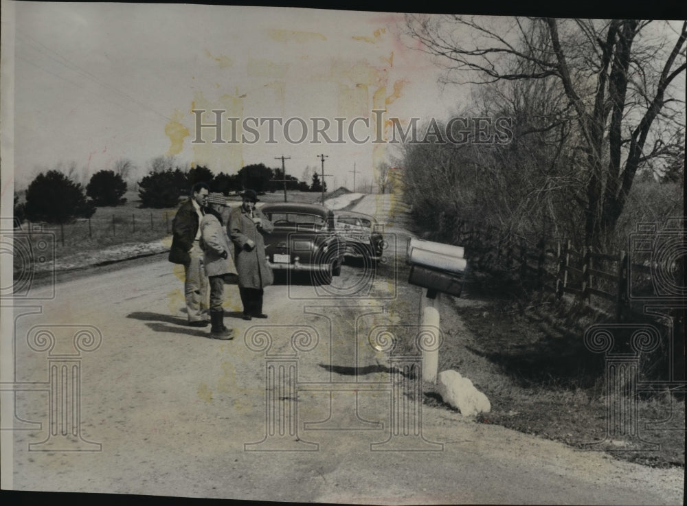 1959 Press Photo Stretch of Lake Shore Rd, body of murdered Ben E Wagner found - Historic Images
