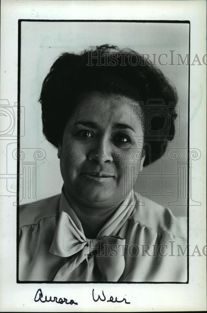 1983 Press Photo Aurora Weier, director of Community Enrichment Center - Historic Images