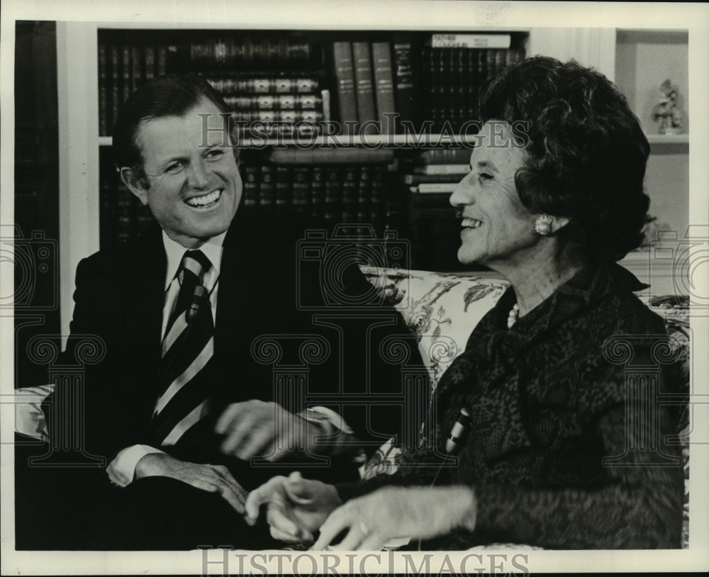 1974 Press Photo Senator Edward Kennedy and his mother, Mrs. Rose Kennedy-Historic Images