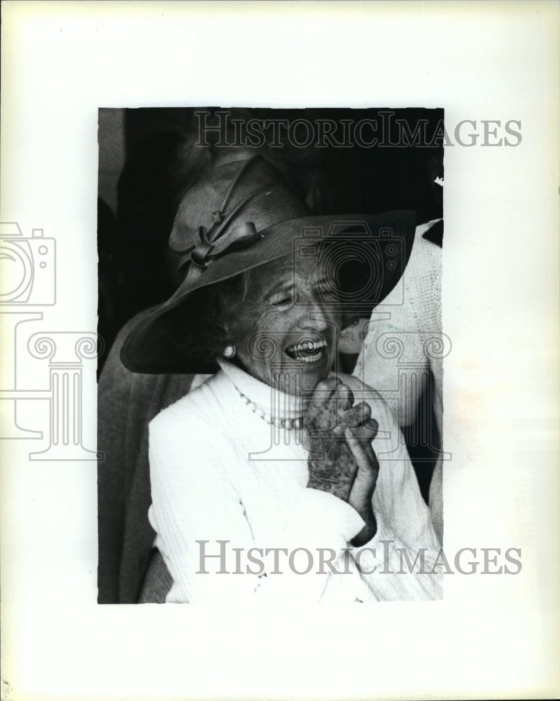1983 Press Photo Rose Kennedy at her 92nd birthday party on July 22, 1982. - Historic Images