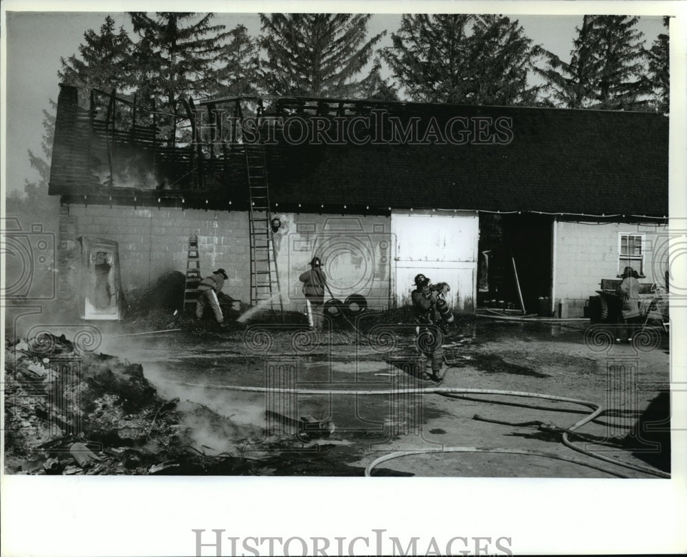 Press Photo Scene in a fire accident - Historic Images