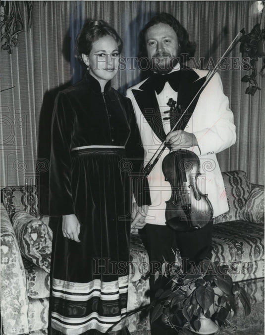 1976 Press Photo Soprano Lucille Allison & violinist John Kennedy in Milwaukee-Historic Images