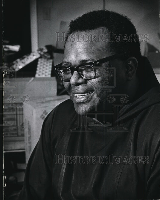1980 Press Photo Brother Booker Ashe, Dir House of Peace Community center-Historic Images