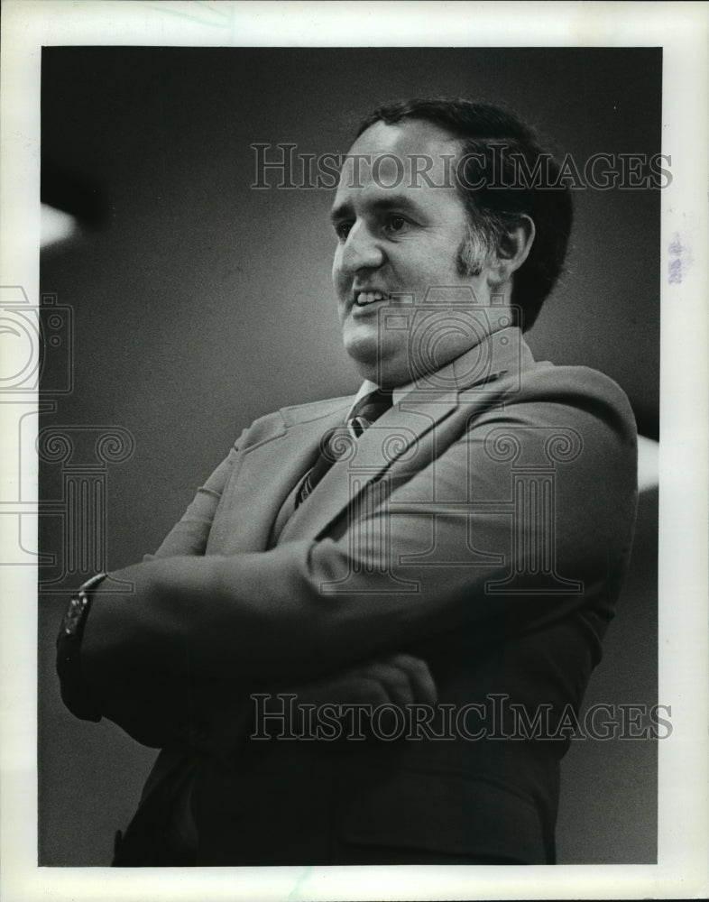 1982 Press Photo Fred A. Wileman discussed police department efficiency-Historic Images