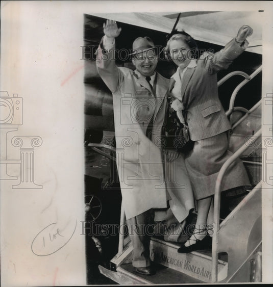 1950 Press Photo Josef Krips and his wife, Maria, escape a deportation threat-Historic Images