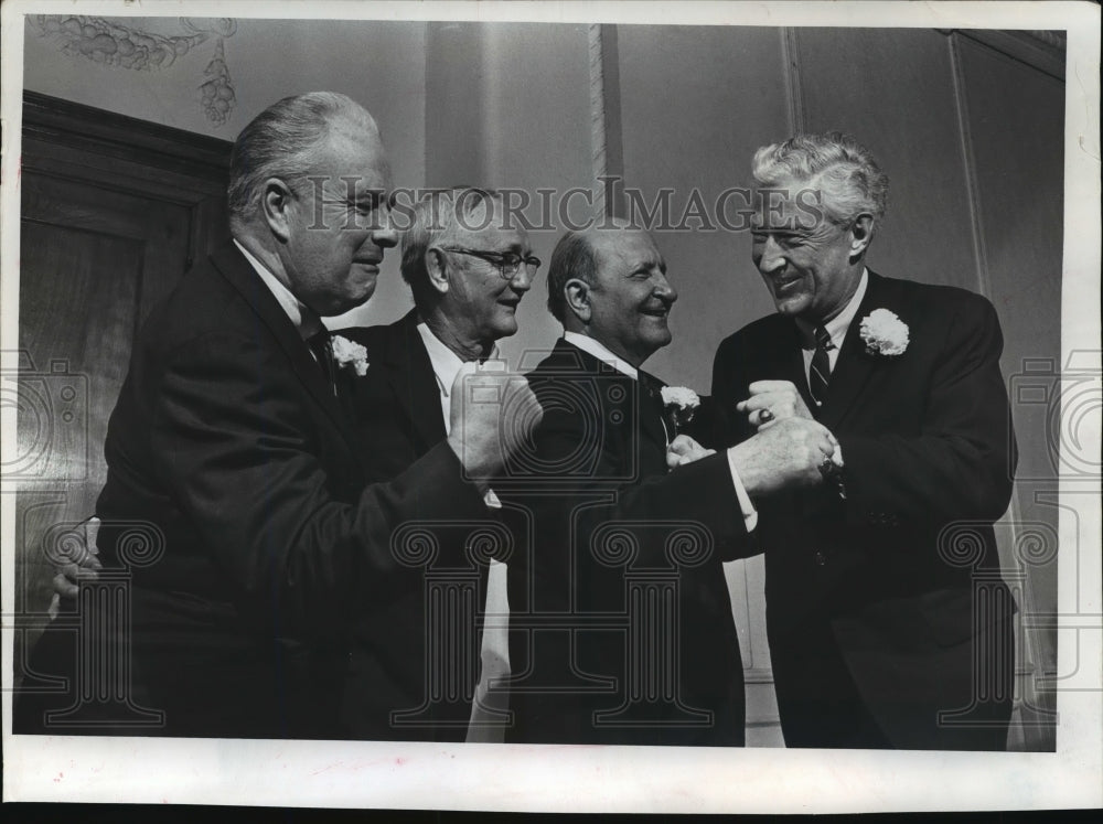 Press Photo Gov. Knowles &amp; others at ceremonies honoring Joey Sangor-Historic Images