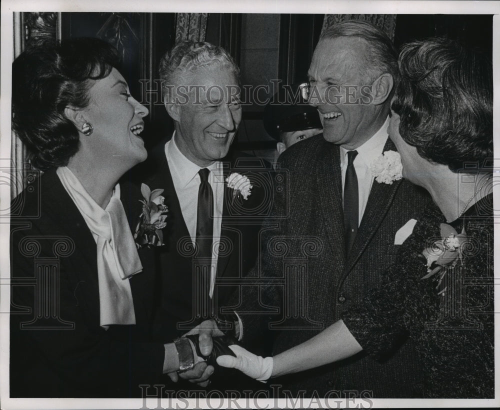 1965 Press Photo Sec of State Robert Zimmerman&amp;wife at Gov Knowles Inauguration-Historic Images