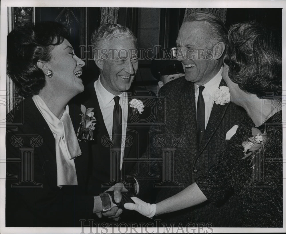 1965 Press Photo Sec of State Robert Zimmerman&wife at Gov Knowles Inauguration-Historic Images