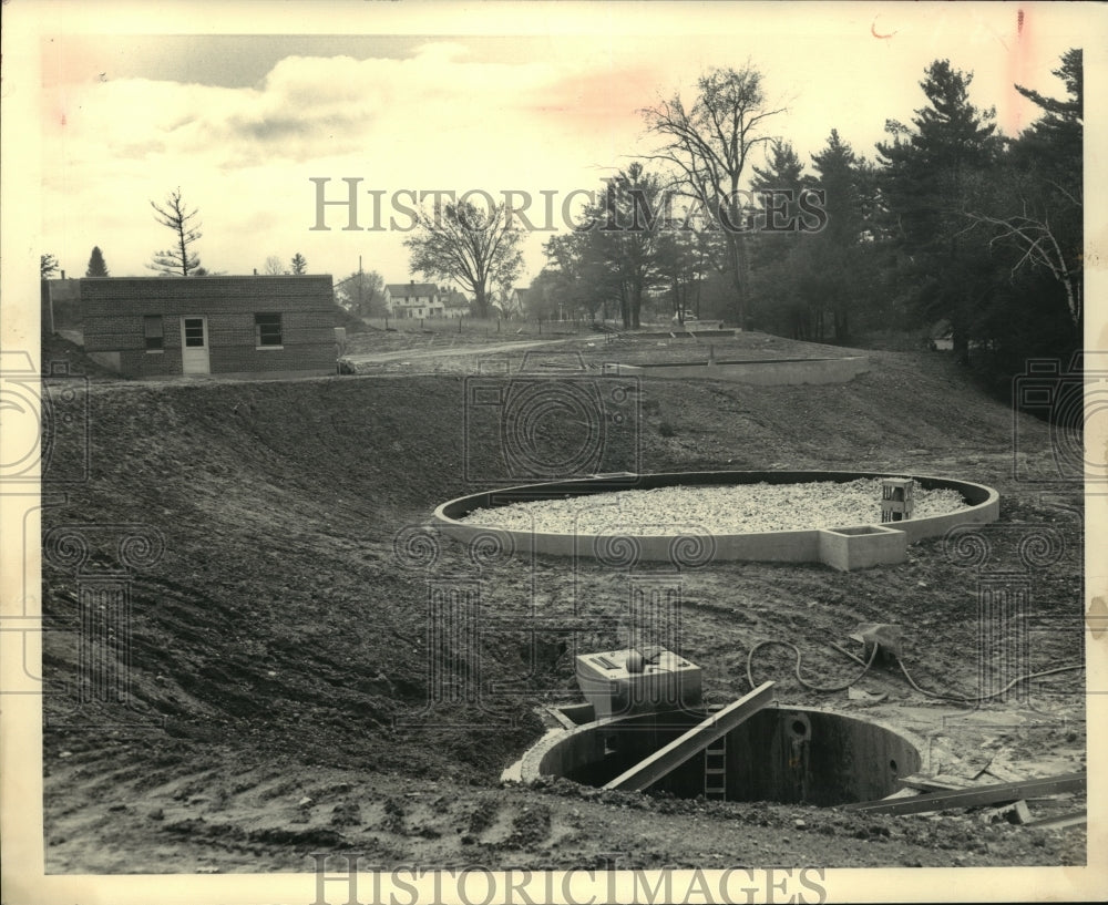 1954 Press Photo New Sewage Treatment Plant in Denmark of Brown County-Historic Images