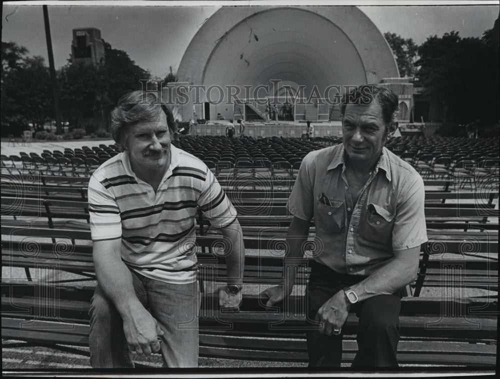 1978 Press Photo Tom Koester &amp; Vern Huntzinger,men behind Washington Pk musicals-Historic Images