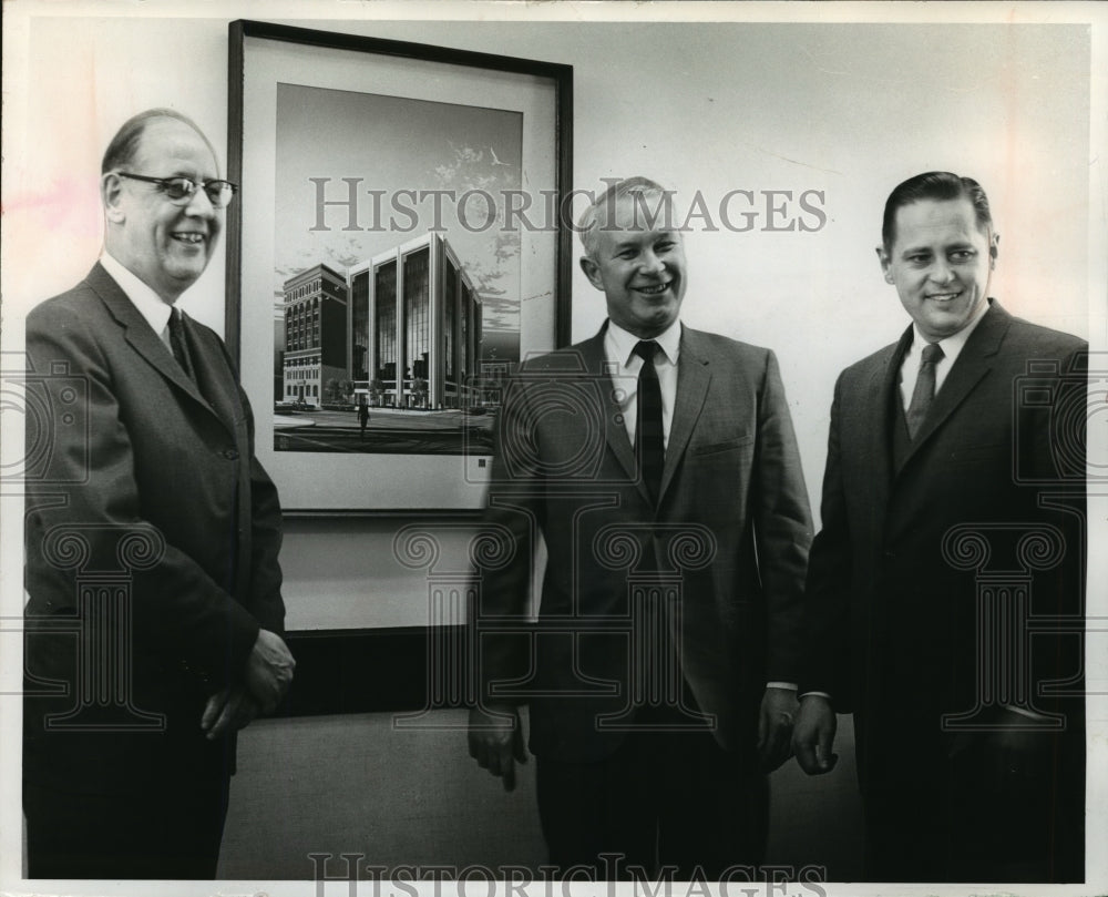 1965 Press Photo Richard L Paddock, Carrol S Lewis, and Kenneth R Willis- Historic Images