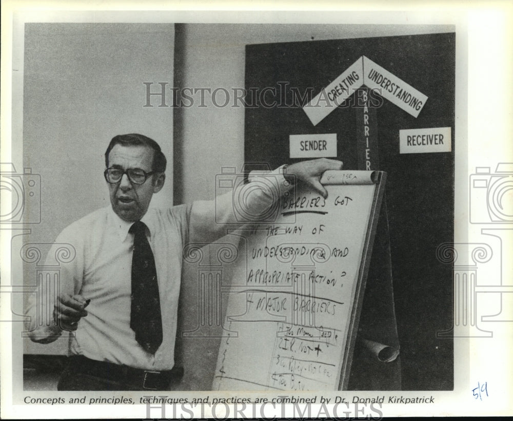 1980 Press Photo Donald Kirkpatrick teaching at University of Wisconsin-Historic Images