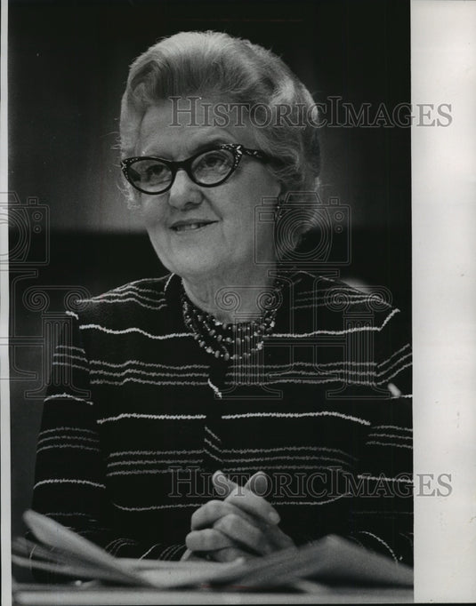 1971 Press Photo Stella Krueger, president of Women Highway Safety Leaders in WI-Historic Images