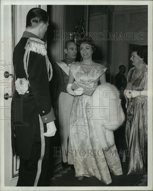 1966 Press Photo Helle Krag at the Christianborg castle for New Years-Historic Images
