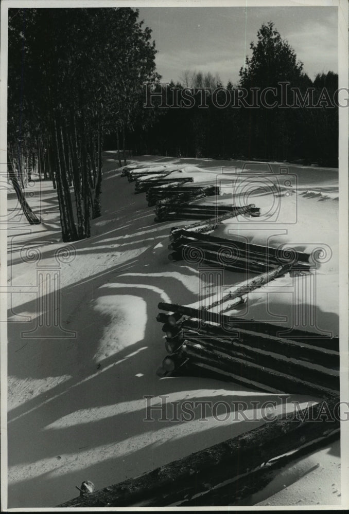 1959 Press Photo Snow Scene In Door County - mja35638-Historic Images