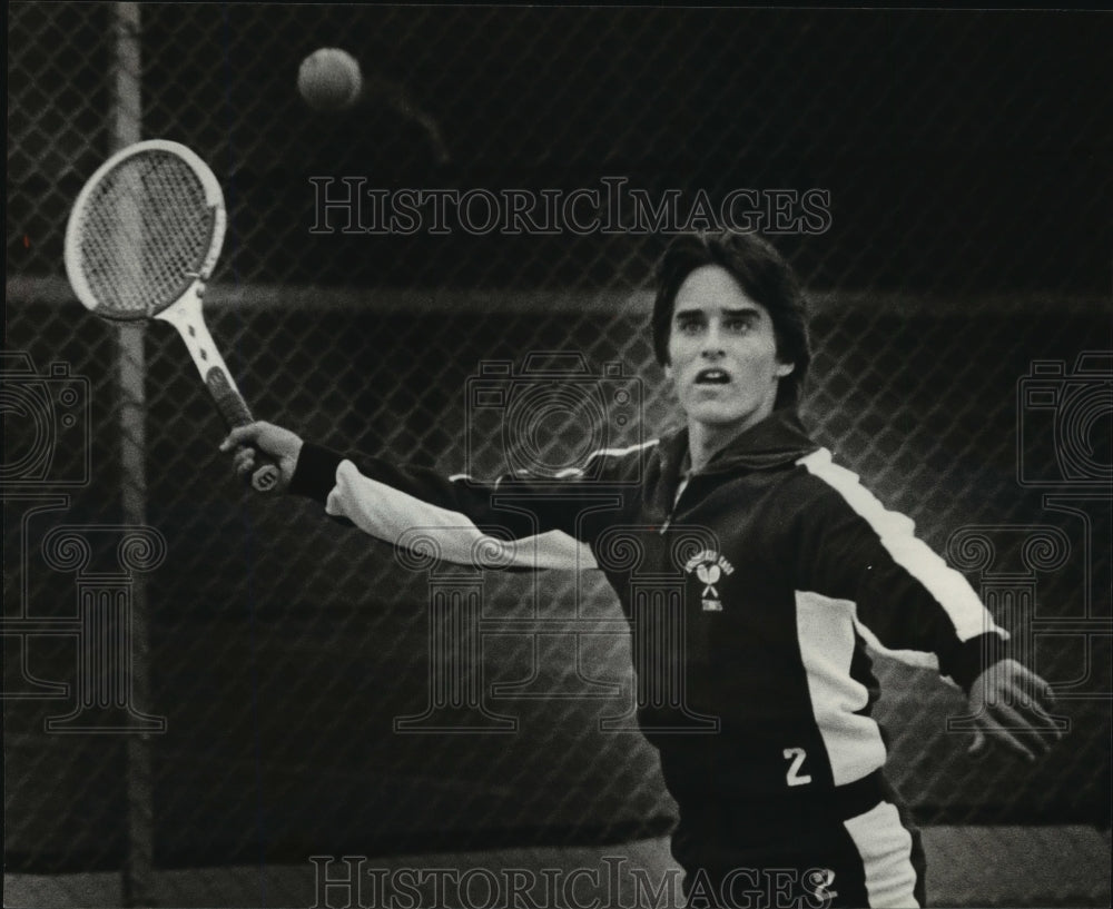 1980 Press Photo Mike Krebs, number one tennis player for Brookefield East High-Historic Images