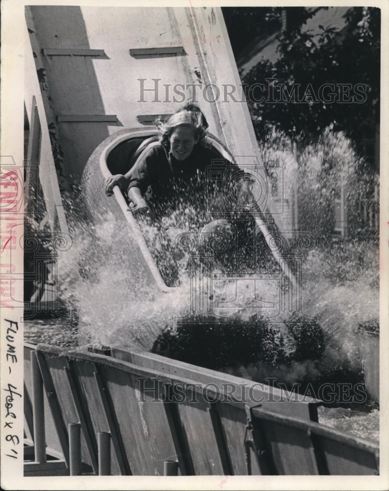 1966 Press Photo &quot;The Flume&quot; Log Ride At The Wisconsin State Fair - mja36651-Historic Images