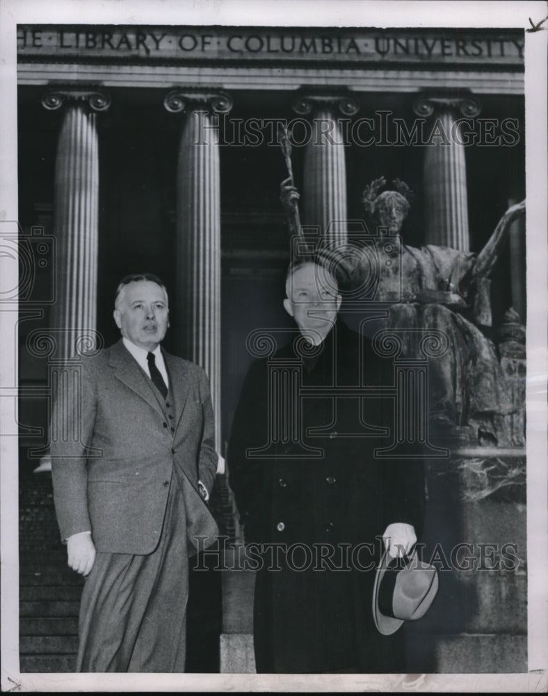 1953 Press Photo The president-elect of Columbia university with his predecessor-Historic Images
