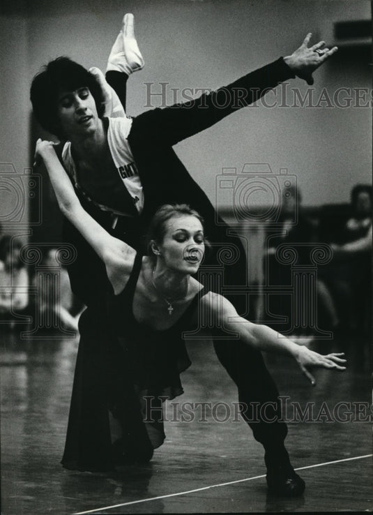 1980 Press Photo Valentina & Leonid Kozlov rehearse w/ Milwaukee Ballet Company-Historic Images