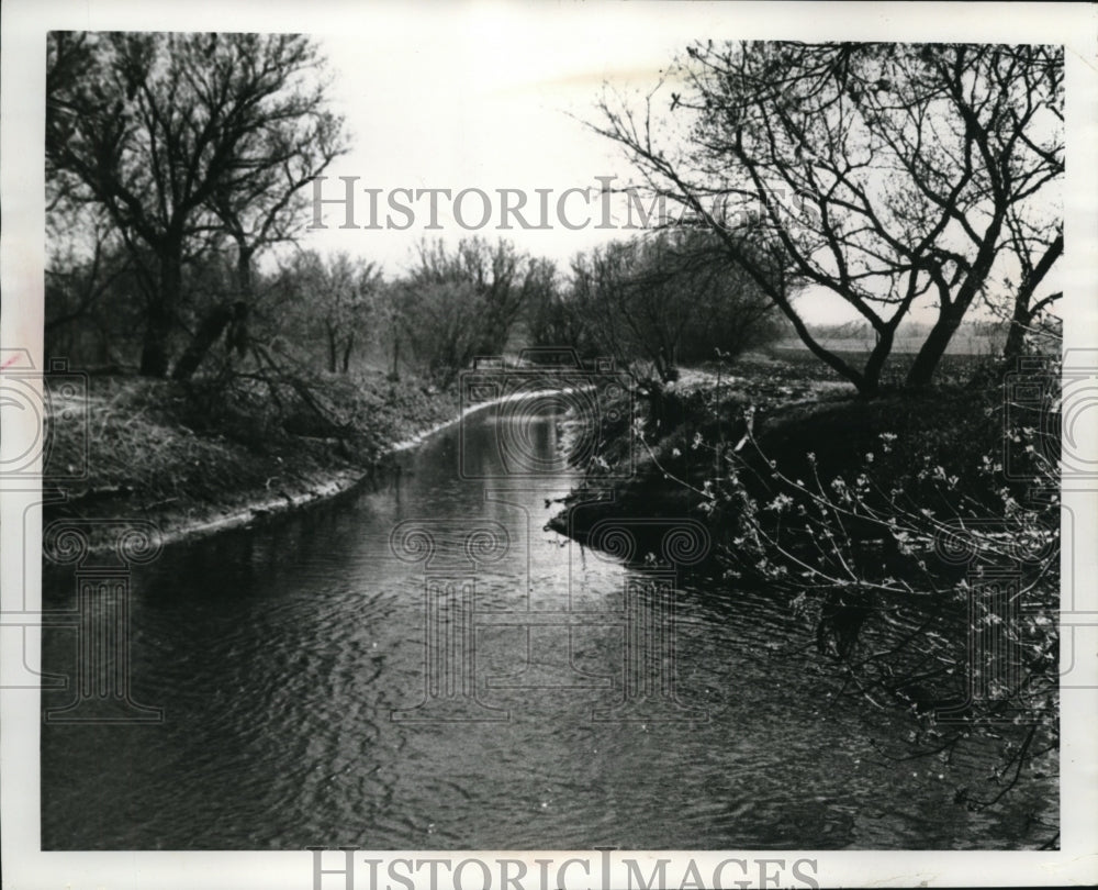 1966 Press Photo Spafford Creek, Illinois Flowing into Wisconsin - mja37310 - Historic Images