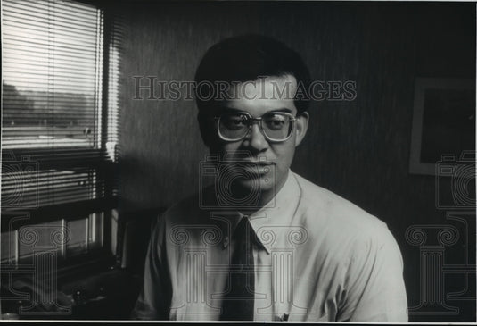 1989 Press Photo Mark Wong New President and CEO of Agracetus In Wisconsin-Historic Images