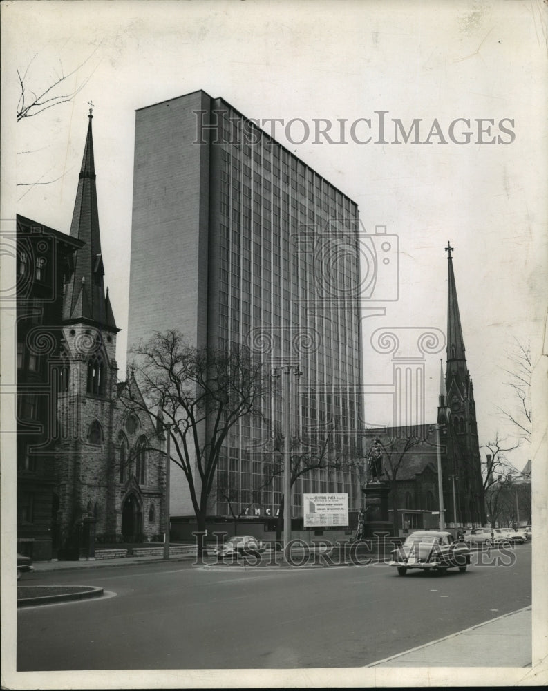 1956 Press Photo The YMCA building. - mja37940-Historic Images