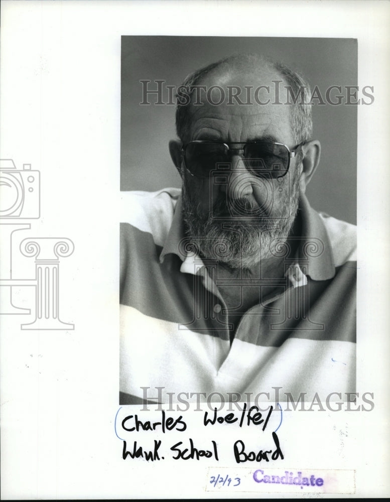 1993 Press Photo Charles Woelfel Wauk. School Board Candidate - mja38270-Historic Images